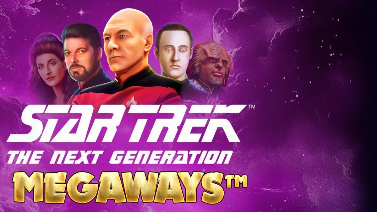 Tampilan antarmuka slot Star Trek: The Next Generation Megaways dengan tema USS Enterprise-D